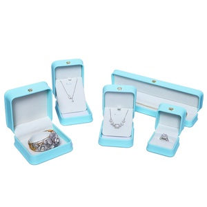 High End Jewlery <b>Box</b> Custom logo Leather <b>Ring</b> <b>Box</b> Wedding Earring Bracelet Necklace Pu Leather Jewelry <b>Box</b> Packaging Luxury - Product Image 4