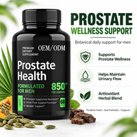 Complément de soutien de la prostate pour hommes : Capsules de Palmier nain, Graine de citrouille, Ortie et Pygeum pour le bien-être urinaire – 60 unités