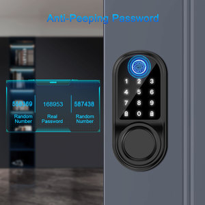 Camakt Tuya Wifi <span class=keywords><strong>Keyless</strong></span> Điện Tử Chốt Cửa Chống Trộm Vân Tay Mật Khẩu Thẻ IC Nhà Thông Minh Gỗ Cửa Khóa Đám Mây - Product Image 4