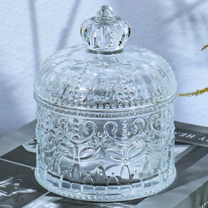 Piccola <span class=keywords><strong>Ciotola</strong></span> in <span class=keywords><strong>Vetro</strong></span> con Coperchio <span class=keywords><strong>Trasparente</strong></span> Vintage Barattolo in <span class=keywords><strong>Vetro</strong></span> per Conservazione Alimenti Barattolo in <span class=keywords><strong>Vetro</strong></span> per Caramelle - Product Image 4