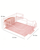 Étagère de rangement de cuisine moderne en fer, double couche, pour vaisselle et bols, étanche, réglable, durable, portable, de type sur pied
