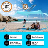 Tente de plage pop-up facile à monter, abri solaire portable en Lycra pour camping et activités de plein air