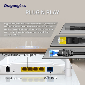 Беспроводной маршрутизатор Full Gigabit WiFi5 AC1200Mbps, двухдиапазонный 2.4G/5G, с высокой пропускной способностью, 4 антенны, функция домашнего модема - Product Image 5