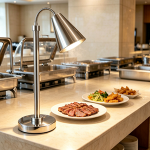 Lámpara de Calor para Alimentos, Ajustable, de Acero Inoxidable, Independiente, para Buffet de Restaurante y Hotel - Product Image 1