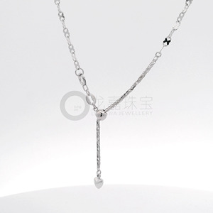 Collar Ajustable de Platino Pt950 Blanco Pulido con Incrustaciones de Estrellas, Brillante y Delicado, para Uso Diario en Mujeres - Product Image 6
