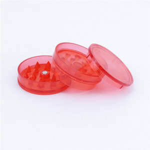 Wholesale Custom 40mm/60mm 3 Piece Plastic Herb Grinder Smoker Smoking Accessories Manual Plastic Tobacco Grinder - Product Image 3
