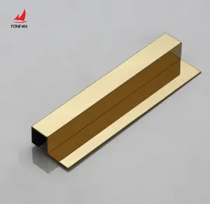 Stainless Steel Inlay Strips Gold Shiny Decorative Profiles Metal Wall Decoration Trim Supplier