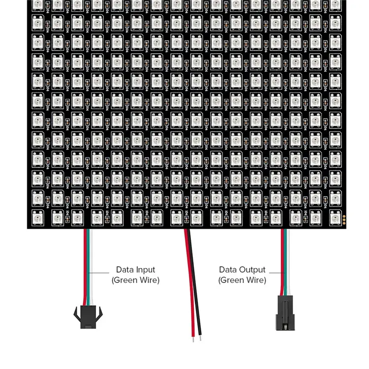 RGB Linh Hoạt 16X16 Pixel Panel Matrix Màn Hình ECO Led Module WS2812 IC Riêng Địa Chỉ