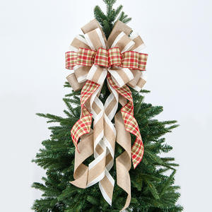 인공 리넨 화환 활 크리스마스 트리 장식 리본 우아한 크리스마스 리본 - Product Image 6