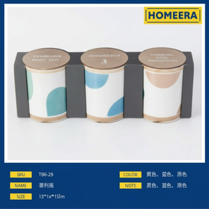 Set di pentole in porcellana 3 pezzi all'ingrosso per la cucina di casa con scatola di colore e fornitura di massa - Product Image 1