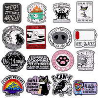 Pin Kerah Klub Snoot-Booper untuk Tas Ransel Wanita Pria, Pin Enamel dengan Kutipan, Bros untuk Pakaian, Tas Kerja, Lencana, Aksesoris Pin