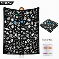 Couverture en peluche douce personnalisée en gros avec marqueurs pour adultes, pour le soulagement du stress et la décoration intérieure, fabricant OEM
