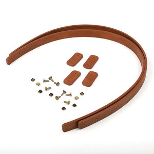 Poignées de sac <span class=keywords><strong>en</strong></span> similicuir de 60cm de Long avec languettes aux deux extrémités et Rivets libres permettant le remplacement <span class=keywords><strong>des</strong></span> sangles de sac - Product Image 2