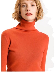 Maglione da donna con logo personalizzato a manica lunga maglieria a collo alto <span class=keywords><strong>vestiti</strong></span> da donna <span class=keywords><strong>maglia</strong></span> da ragazza maglione da donna - Product Image 3