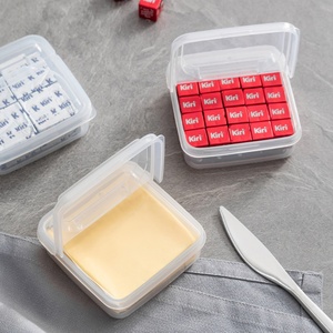 Eco-friendly Stackable Smart <b>Refrigerator</b> Plastic Transparent Cheese Storage Box for Home <b>Container</b> Set with Lid - Product Image 3