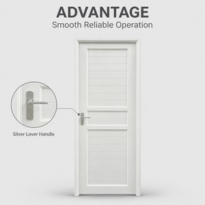 <span class=keywords><strong>Puerta</strong></span> Francesa de <span class=keywords><strong>PVC</strong></span> con Doble Apertura, Vidrio Completo, Exterior Resistente al Viento, Aislamiento Térmico, <span class=keywords><strong>Cerradura</strong></span> <span class=keywords><strong>Multipunto</strong></span> para Sala de Estar o Patio - Product Image 3