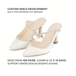 Escarpins de mariage BUSY GIRL à bout pointu avec bride en strass et <span class=keywords><strong>talon</strong></span> carré – Chaussures de mariée élégantes – Fabricant sur mesure - Product Image 1