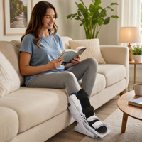 Appareil de rééducation électrique pour les pieds, machine d'exercice réglable pour les jambes avec télécommande pour usage domestique, soulagement de la douleur et récupération