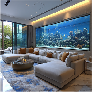 Fabrikant Groot <span class=keywords><strong>Aquarium</strong></span> Gemeenschap Hoek Acryl Huis <span class=keywords><strong>Aquarium</strong></span> Te Koop In Muur - Product Image 2