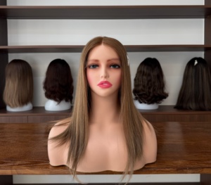 Perruques juives casher Sheitels en cheveux naturels non traités de haute qualité avec dentelle suisse, ligne de cheveux naturelle <span class=keywords><strong>et</strong></span> cuticules alignées - Product Image 1