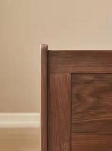 Lit moderne personnalisé M101G <span class=keywords><strong>GORANGE</strong></span> en bois massif, taille Queen/King, avec tête de lit allongée, structure en bois massif de frêne de Manchourie pour chambre à coucher - Product Image 5