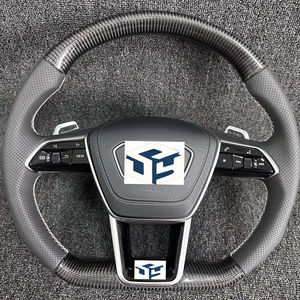 <span class=keywords><strong>Volant</strong></span> en cuir perforé à fond plat de style RS <span class=keywords><strong>SLine</strong></span> personnalisé pour Audi A3 A4 B7 A6 C7 R8 RS3 A7 RS5 RS6 A8 Q5 Q8 - Product Image 1