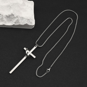 Collane <span class=keywords><strong>con</strong></span> Ciondolo a Croce di Gesù Antiche per Uomo, Stile Hip-hop e Street, Accessori di Gioielleria Maschile - Product Image 6