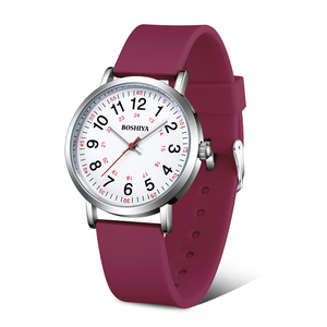 Montre médicale pour infirmières, médecins, professionnels, étudiants, facile à lire, quartz, étanche, alliage, verre, bracelet en silicone, doux, respirant - Product Image 4