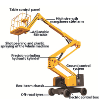 Cage d'homme mobile de 14m, nacelle hydraulique diesel, nacelle télescopique pour la construction