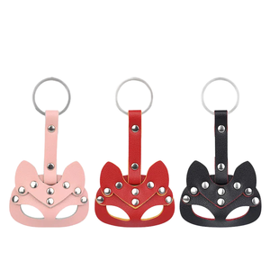 Venta al por mayor de juguetes eróticos personalizados llavero de cuero seguro zorro conejo máscara colgante para adultos fiesta regalo cinturón decoración Anime - Product Image 1