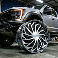 Nouvelles jantes en alliage d'aluminium forgé chromé, design concave, haute résistance, 20-24 pouces, 5x100 6x139.7, adaptées aux SUV et aux pick-up