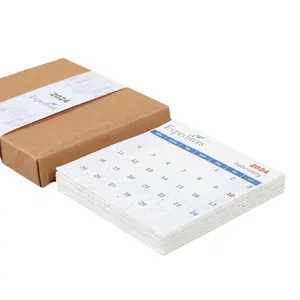 2024 Plantable Recycled Seed Paper Calendar With Mix Seed