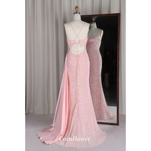 Robe de Mariée Sirène Femme de Haute Qualité, Encolure Carrée, Dos Nu, Soutien-Gorge Intégré, Écologique, Longueur Ras du Sol, Traîne Courte Gauche - Product Image 3