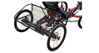 Quadricycle électrique à pédales inclinées pour le tourisme longue distance, avec suspension arrière en alliage d'aluminium, autonomie de 150 km, 500 W