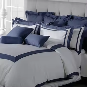 Luxury 5 Star Hotel 100% Cotton Bedding <strong>Set</strong> Custom logo White Flat Bed <strong>Sheets</strong> Pillowcase Duvet Cover - Product Image 3