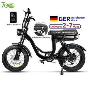 7Go EB8 warehouse 48V 750W rear hub motor electric cycle 7 speed gears 20 inch hydraulic brake fat tyre electric road bike