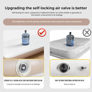 Matelas gonflables pour 2 à 3 personnes, <span class=keywords><strong>lit</strong></span> de camping portable pliable, matelas gonflables, <span class=keywords><strong>lit</strong></span> <span class=keywords><strong>gonflable</strong></span> avec pompe - Product Image 4