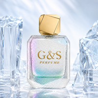 Vente en gros de flacons de parfum G&S PERFUME, design original, flacon de parfum en verre, série cristal givré, flacon de parfum en verre rechargeable vide avec boîte