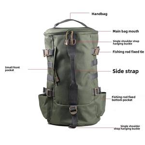 Sac de canne à pêche cylindrique Luya sac à bandoulière en polyester extérieur stockage de canne à pêche à épaule ronde - Product Image 4