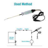Sonde à pince crocodile ALLOSUN DC 6-24V, système d'éclairage, testeur de batterie de voiture, stylo de diagnostic de tension de circuit électrique pour toutes les voitures