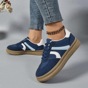 Abbigliamento quotidiano <span class=keywords><strong>Sneakers</strong></span> Casual retrò scarpe da ginnastica Casual estive blu Navy <span class=keywords><strong>Sneakers</strong></span> Casual retrò da <span class=keywords><strong>donna</strong></span> - Product Image 1