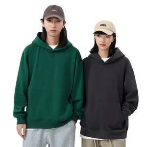 High End 500g 100% Cotton Hooded Plus Size Custom Men's Hoodies Logo Puff Print Hoodie Vendors Custom Men's hoodies