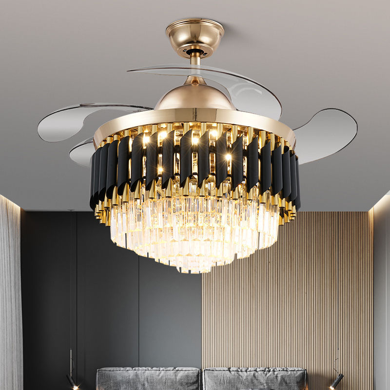 Hot Sale Energy Saving Fancy Led Smart Ceiling Chandelier Fan Lamps 42 Inch Modern Chandelier Ceiling Living Room Light with Fan