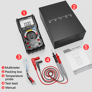 Ultra tragbares digitales Multimeter DM100B mit LCD-Anzeige DC-AC-Voltmeter Analoge <span class=keywords><strong>Tester</strong></span> kapazität und NCV-Ohm-Hz-<span class=keywords><strong>Tester</strong></span> - Product Image 6