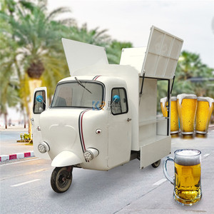 Triciclo eléctrico para Bar de cerveza, triciclo móvil Vintage Street Ape Truck a la venta - Product Image 3