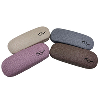 Grande boîte à lunettes personnalisée avec logo imprimé, étui classique en métal pour hommes et femmes, présentoir optique pour lunettes