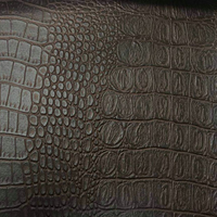Tissu synthétique en PVC de haute qualité imprimé motif crocodile mica, multicolore, gaufré, résistant aux taches pour canapé