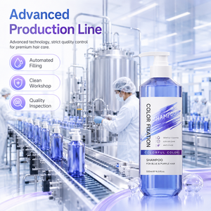<span class=keywords><strong>Shampoo</strong></span> Color Lock OEM ODM 500ml Blu Protezione Colore <span class=keywords><strong>pH</strong></span> Acidulo Sottile 5.5 Olio di Crusca di Riso per Capelli Danneggiati e Tinti Gel Anti-Sbiadimento - Product Image 2