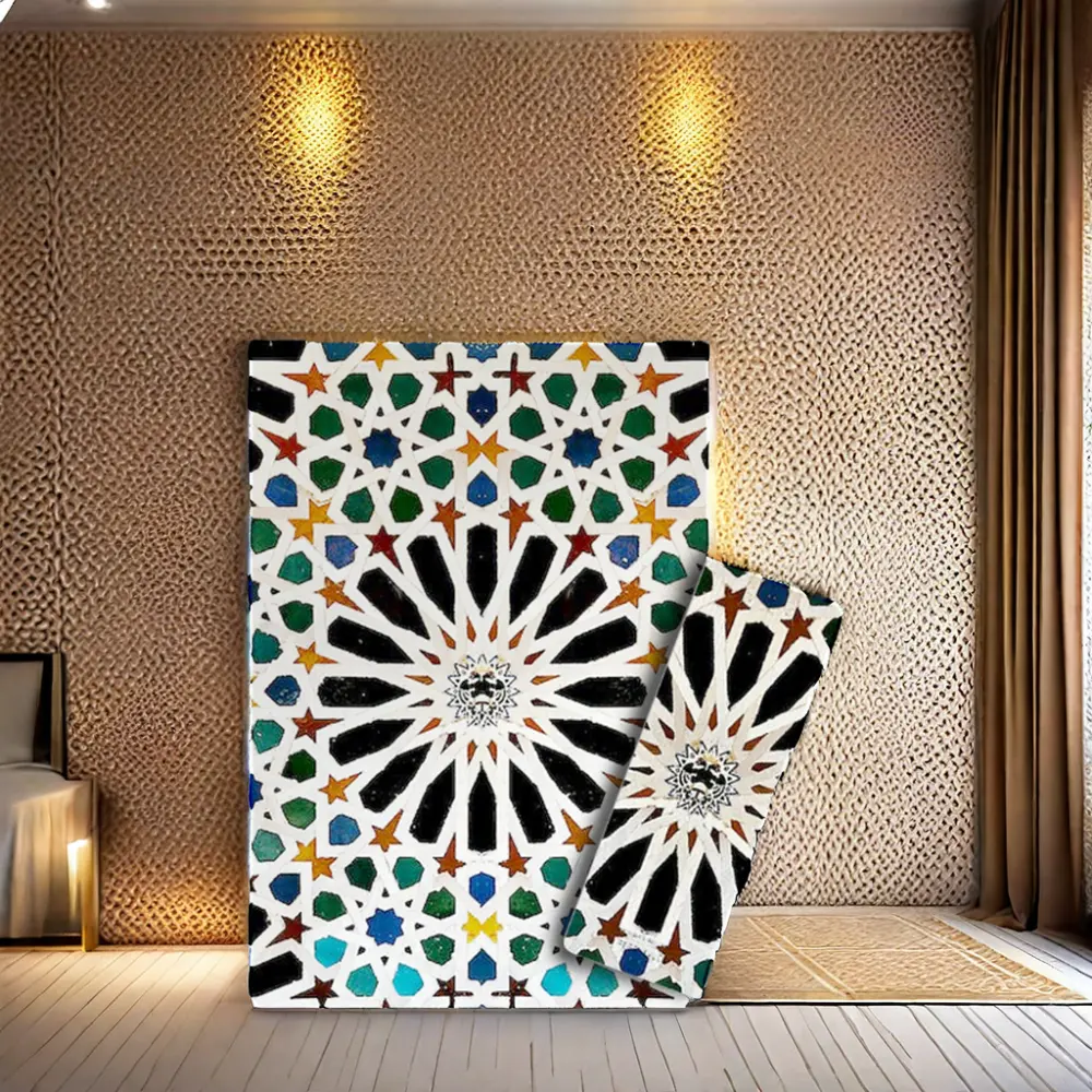 दीवार पैनल स्थापित करना आसान, इस्लामी शैली की सजावट, मुस्लिम बाथरूम पीवीसी दीवार पैनल