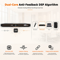 Suppresseur de rétroaction audio professionnel 2 canaux XTR2.2 DSP anti-hurlement pour microphone, éliminateur de sifflement AC
